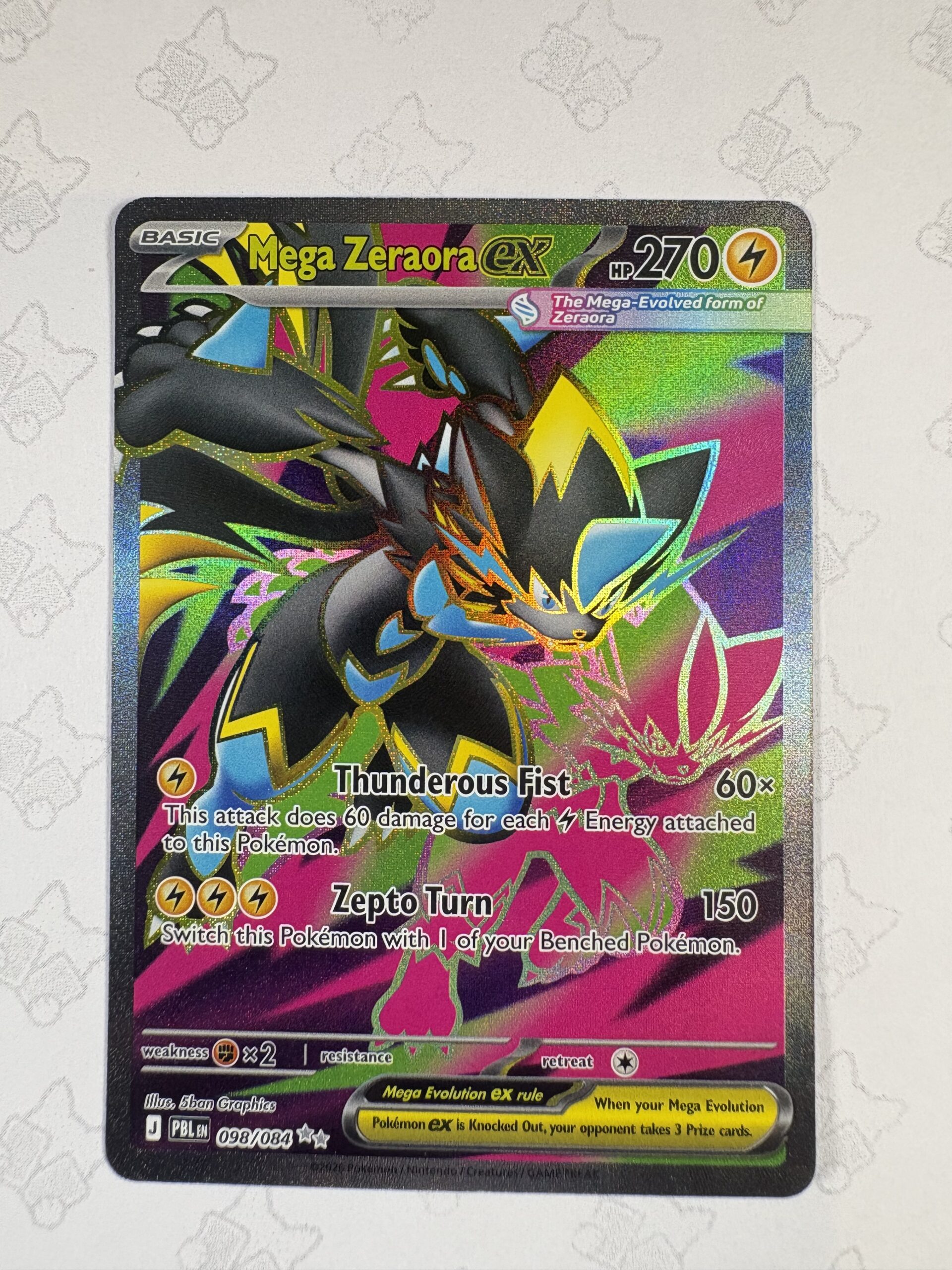 Mega Zeraora ex 098/084 — copy 001 front