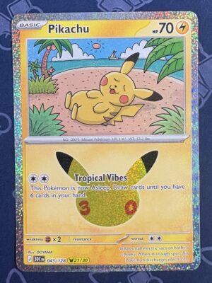 Pikachu 043/128 — copy 001 front