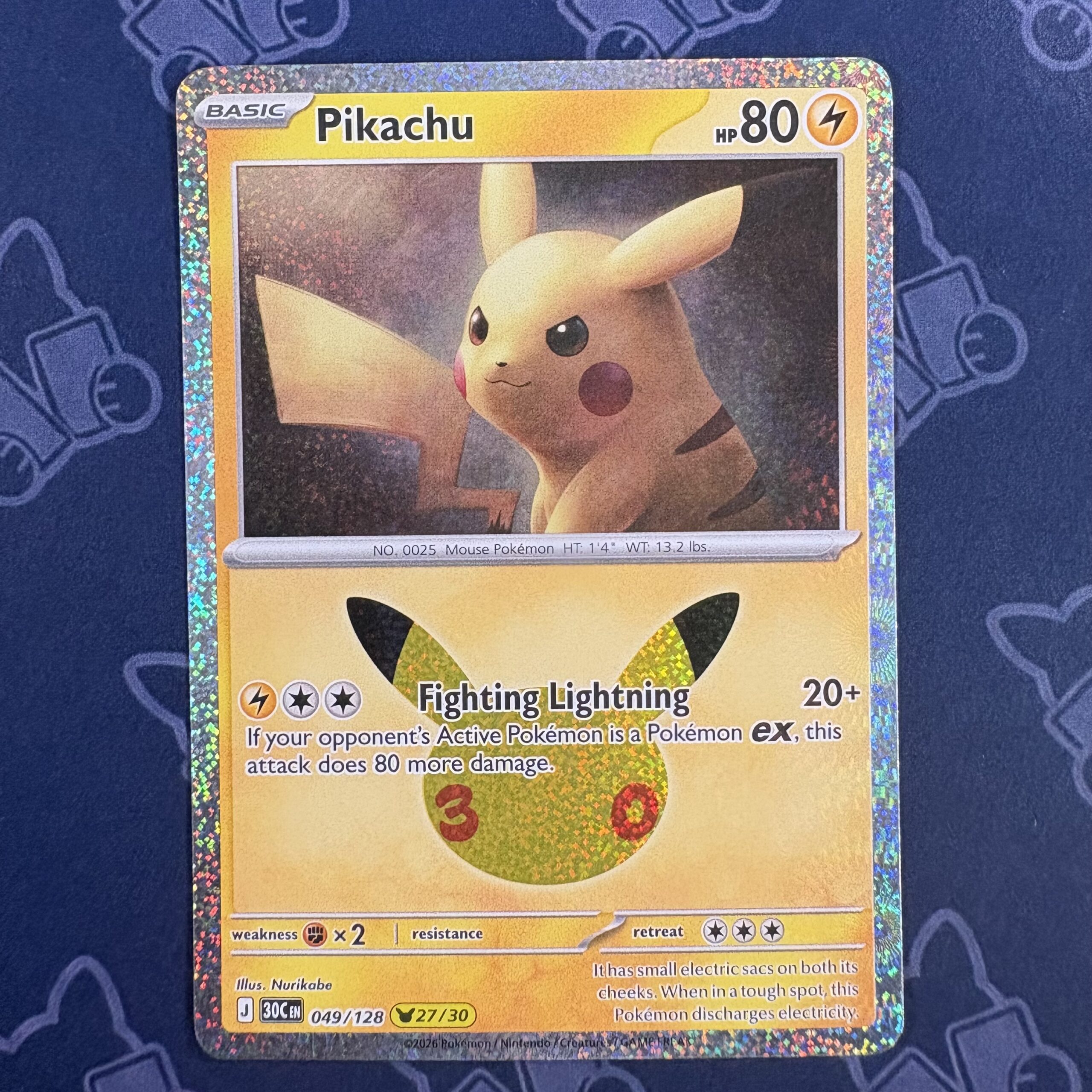 Pikachu 049/128 — copy 001 front